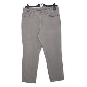 Talbots Gray Jeans Pants VINTAGE Stretch Cotton Unique Back Pockets Design 14